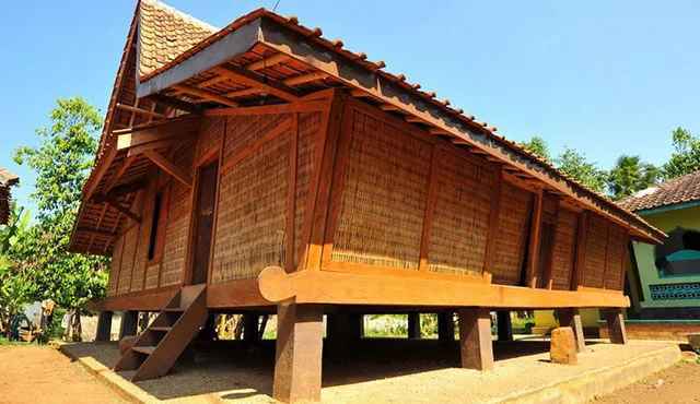 West Java traditional house tagok dog