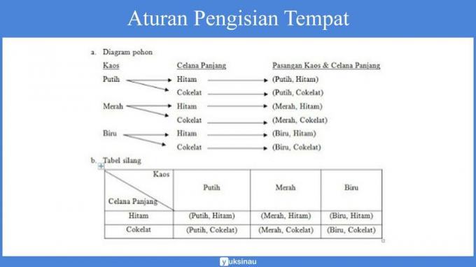 กฎการกรอกสถานที่ของกฎการแจงนับ