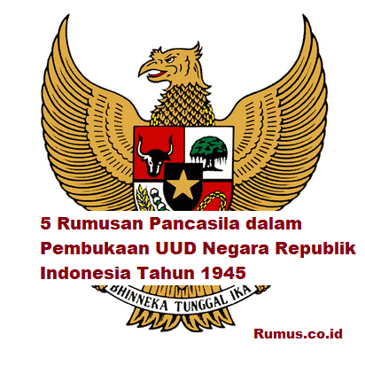 5 The formulation of Pancasila in the Preamble to the 1945 Constitution of the Republic of Indonesia