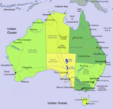 Australian Continent Boundary