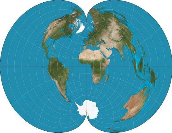 map projection to map polar regions