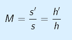 صيغة تكبير مرآة محدبة